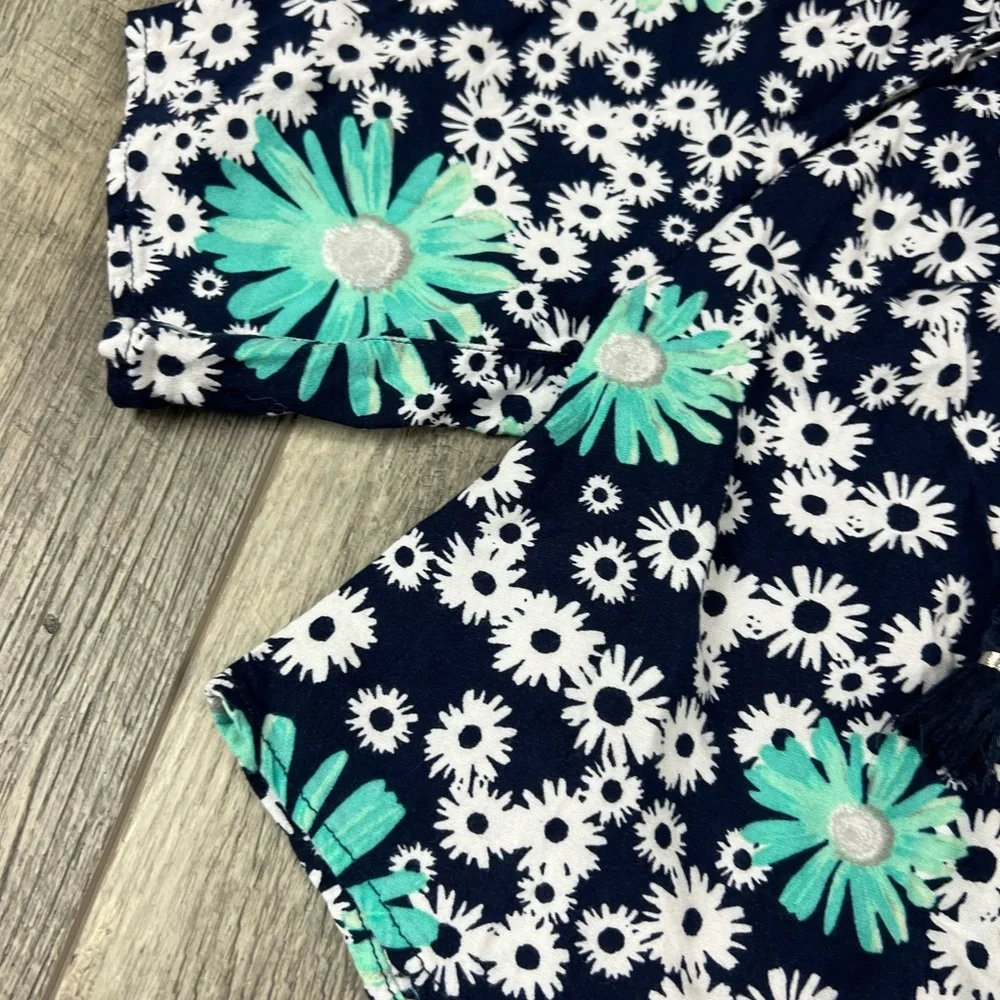 Justice Navy Floral Blouse‎